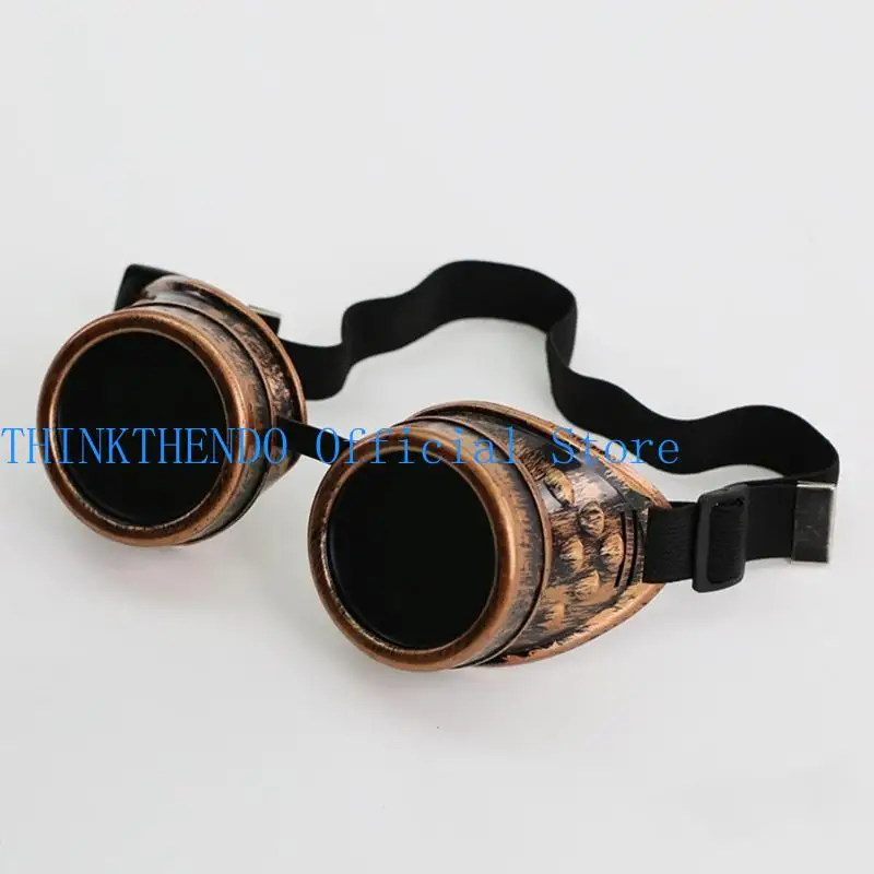 39bb verres d'Halloween Cosplay Costumes Lunes, lunettes soleil steampunk rétro pour hommes