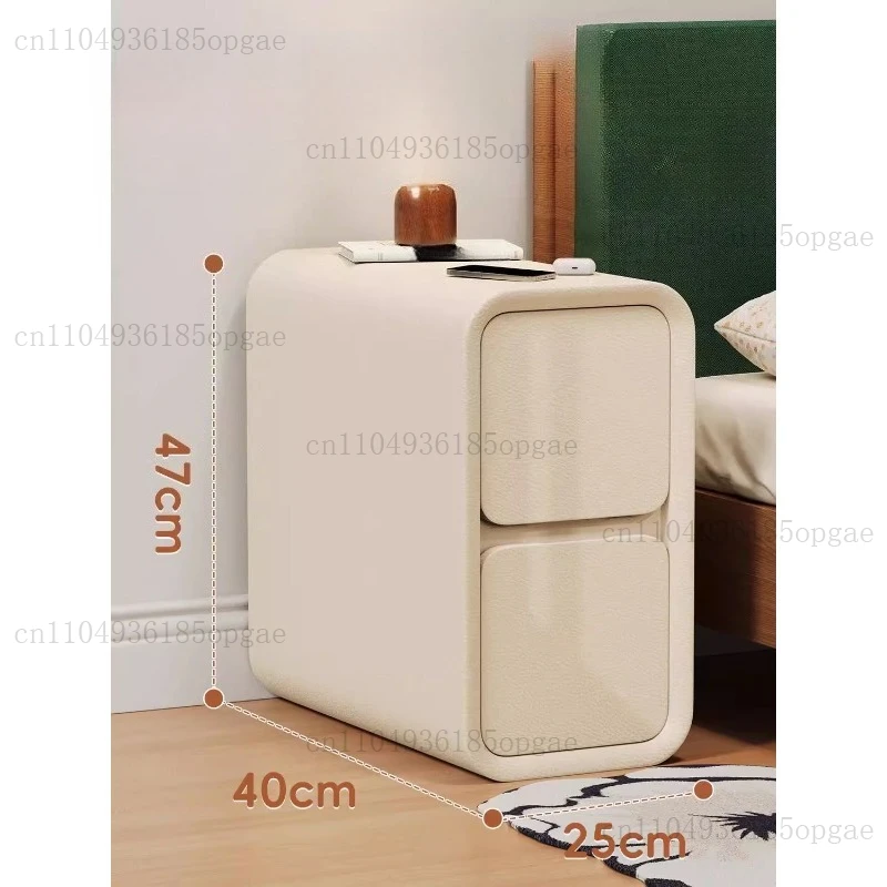 Solid Wood Bedside Table Household Small Locker Bedroom Bedside Ultra-narrow Crevice Cabinet Bedside Rack
