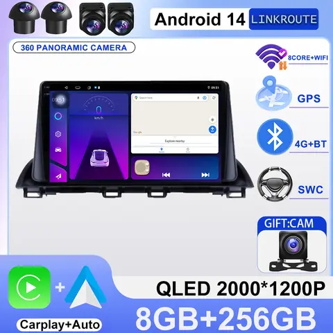 Car Android GPS Navigation For Mazda 3 Axela 2014-2017 2018 2019 Auto Radio Stereo Head Unit Multimidia Player Carplay 2DIN DVD