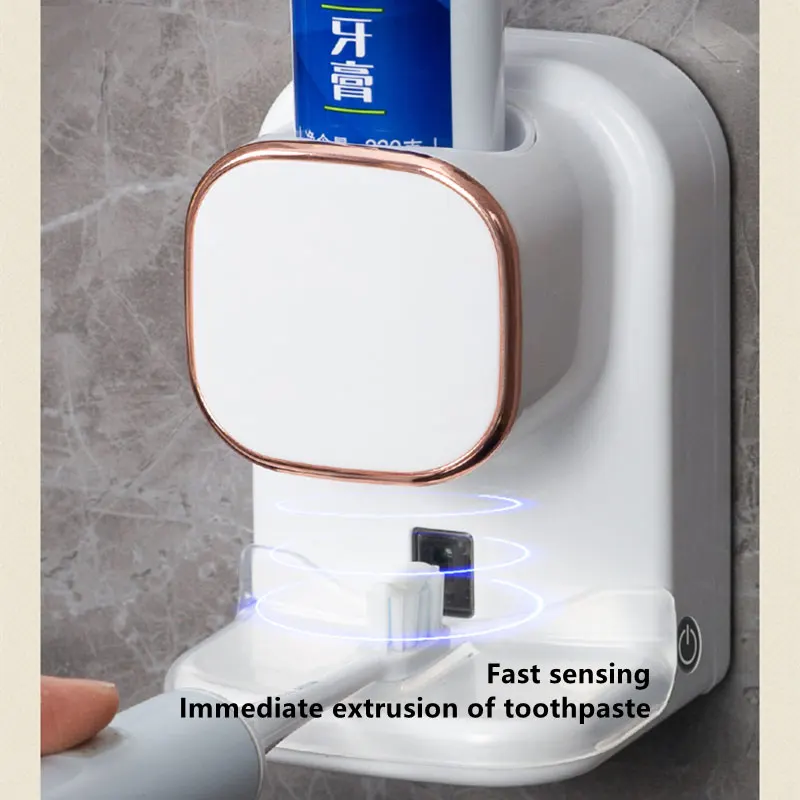 Automatic Sensing Electric Toothpaste Dispenser Wall Mounted Rechargeable Intellisense Toothpaste Squeezer Bathroom Accessories