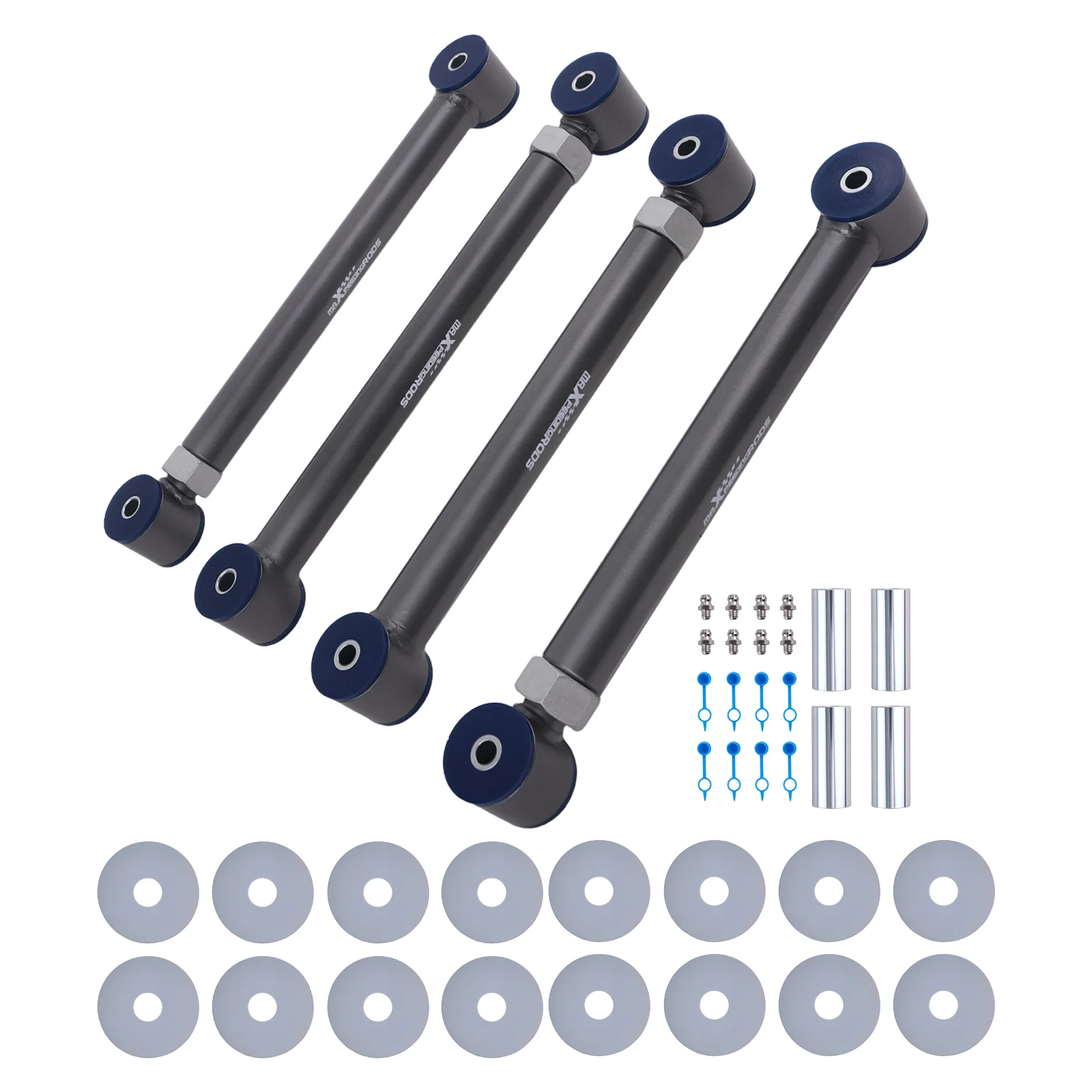 MaXpeedingrods Steel Adjustable Front Upper and Lower Control Arms 0-6
