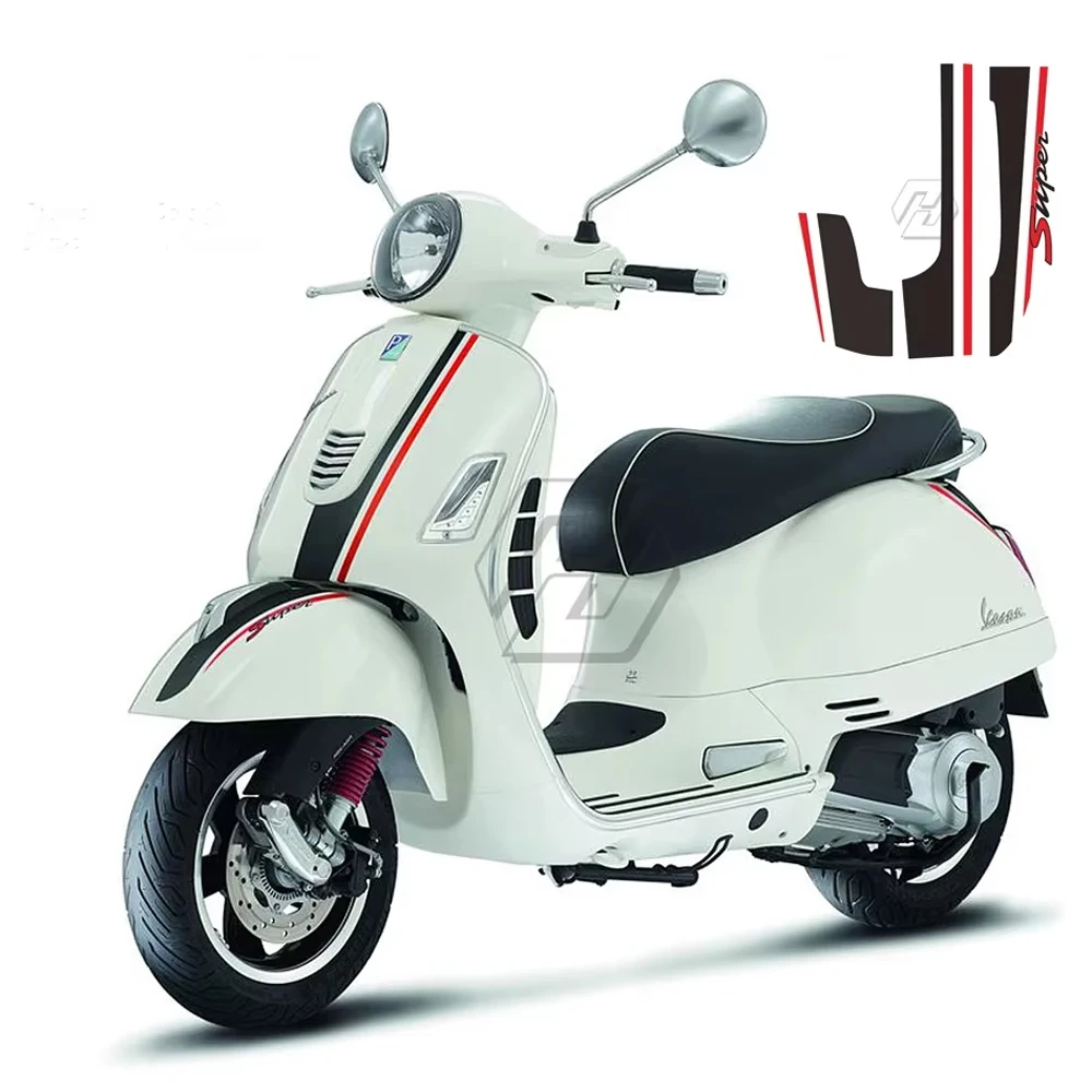 

Motorcycle Front Frame Decals Kit For Piaggio Vespa GTV GTS 250 300 300ie Super