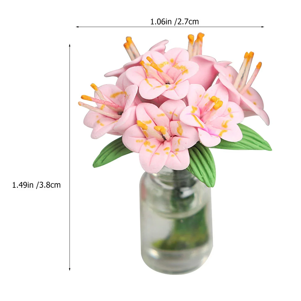 Artificial Flower Home Desktop Ornament Small Bonsai Adornment Decorative Miniature Garden Model House Plant