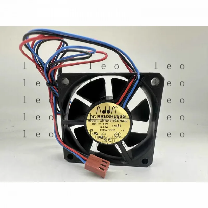 DD  1 PCS  for  ADDA Fan AD0612HS-D76GL DC 12V 0.13A 6015 60*15MM 3 pin cooling fan