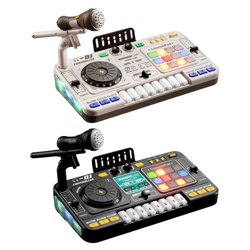 Interactive DJ Mixer Set Music Instrument Toy For Toddler Birthday Party Supply 15UB