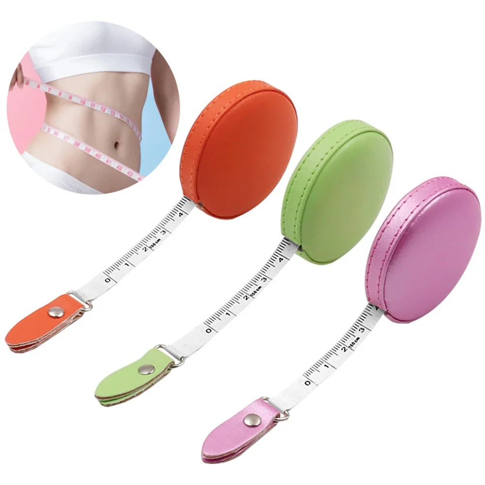 

150cm/60in Portable Telescopic Tape Measure Centimeter Inch Roll Tape Auto Shrink Measures Height Children Ruler