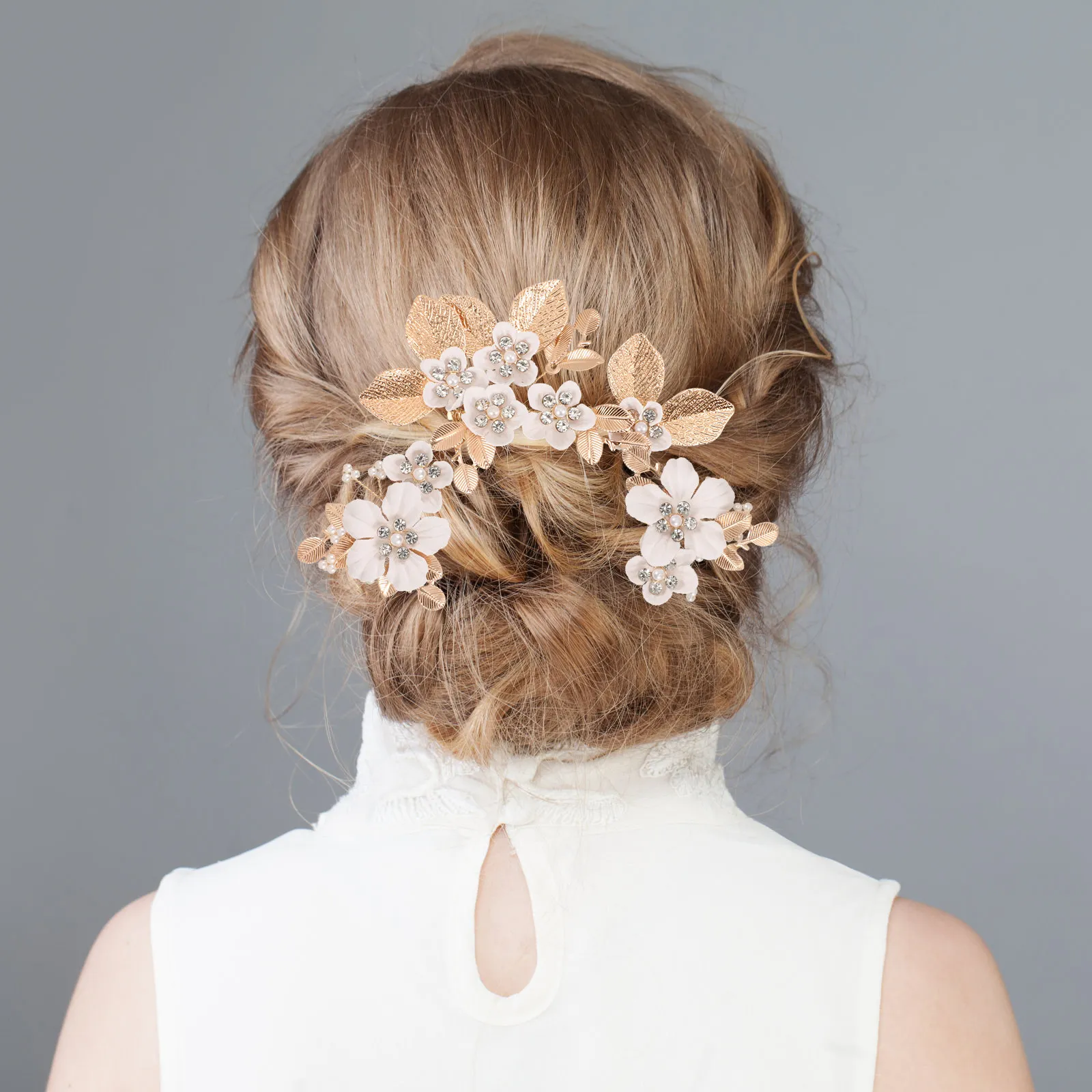 

Набор из 1 предмета: Элегантный цветочный гребень для волос, свадебный головной убор для женщин и девушек, украшение для свадебного образа