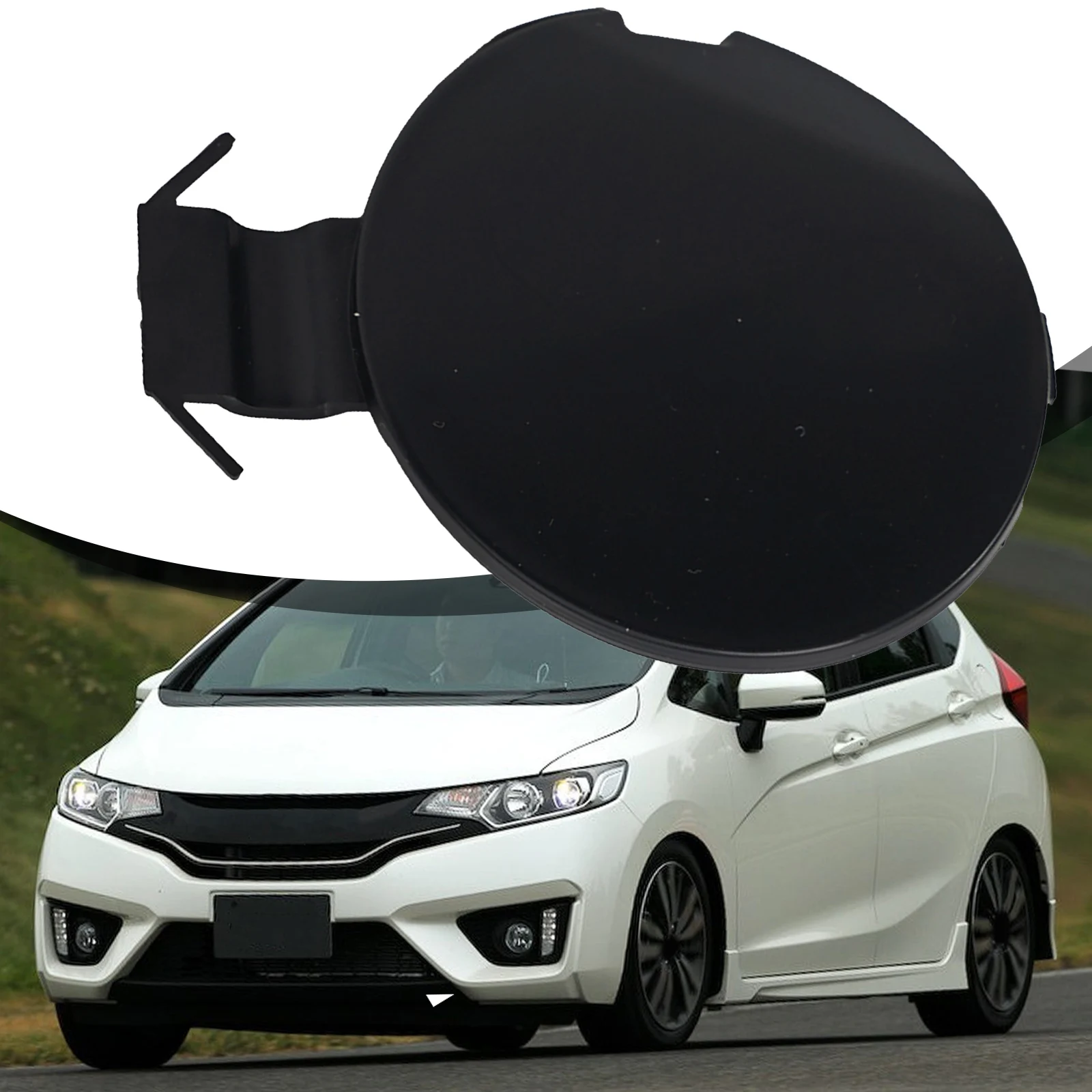 Car Tow Hook Eye Cap Towing Hook Cover Car Front Bumper Towing Hook Cover Black Cap For Honda For Fit 2014-2017 71104-T5H-H00