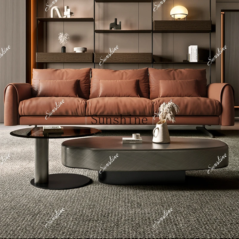 Italian modern simple light luxury mango creative combination size apartment tea table  FT