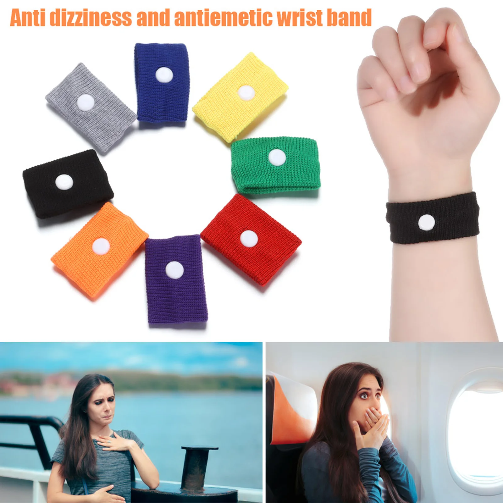 2/4/6PCS Plane Car Sickness Wristbands Motion Sickness Wristband Fit In Pocket Bag Or Suitcase