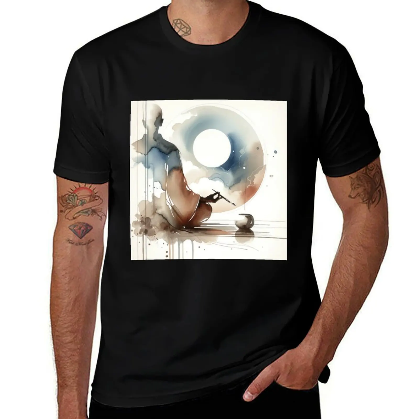 T-shirt Clarity of Zen Contemplation à manches courtes avec imprimé assorti