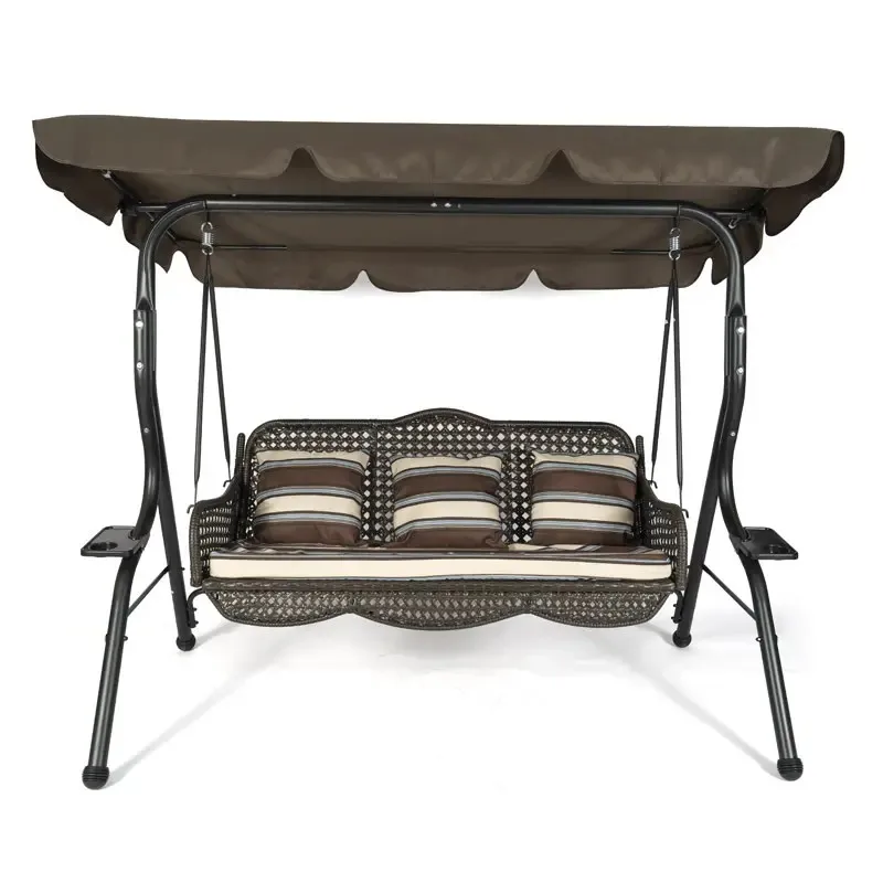 

Patio Garden Outdoor Furniture Hammock 3 Seats Hanging Swing Chair