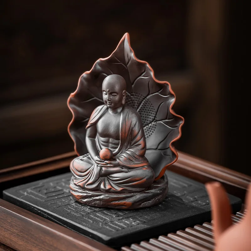 Purple Clay Buddha Statue Integrated Tea Strainer Filter Tea Table Kung Fu Tea Set Accessories Exquisite Can Nourish