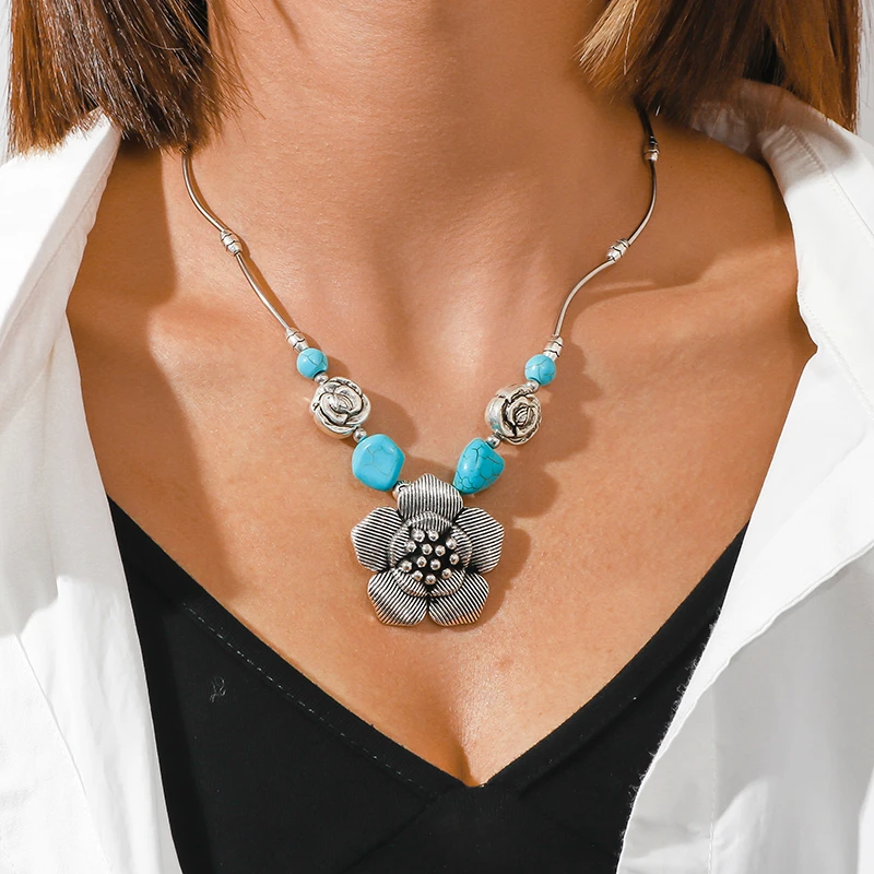 Ethnische Statement-Choker-Halskette für Frauen und Mädchen, Party- und Festival-Schmuckgeschenke – Detail 7
