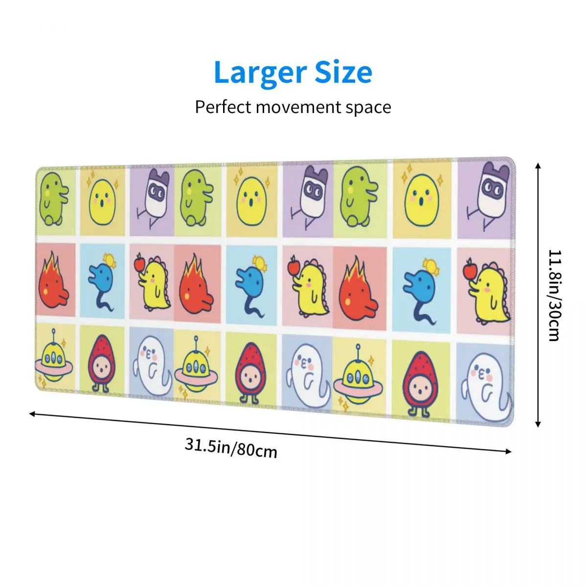 Large Mouse Pad Tamagotchi Character Collage Gamer PC Laptop Mats Keyboard Carpet Computer Gaming Office Accessories Desk Mat