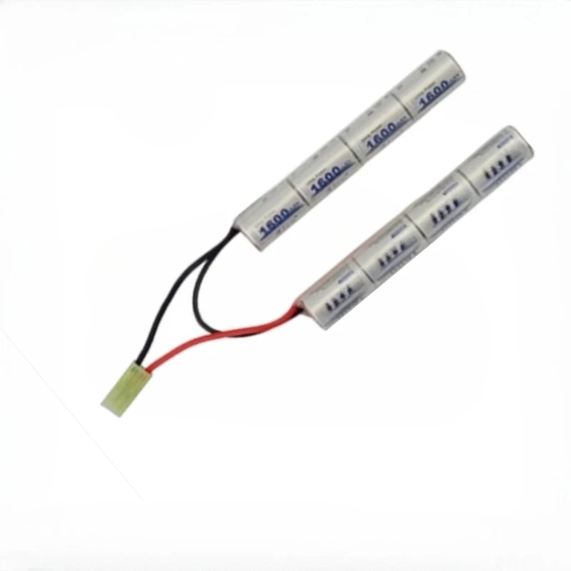 新しい高品質 8S 2/3A 9.6v 1600mAh バタフライ ナンチャック NIMH バッテリーパック エアソフトガン用 ICS CA TM SRC JG
