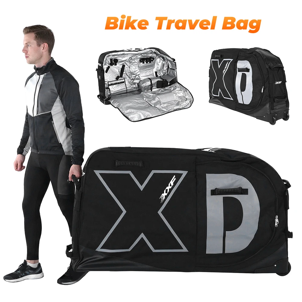 

Oversized Capacity Bikes Box With Wheels for Air Flights Bike Transport Equipment Waterproof Wheel Protection Tubes & Zippers