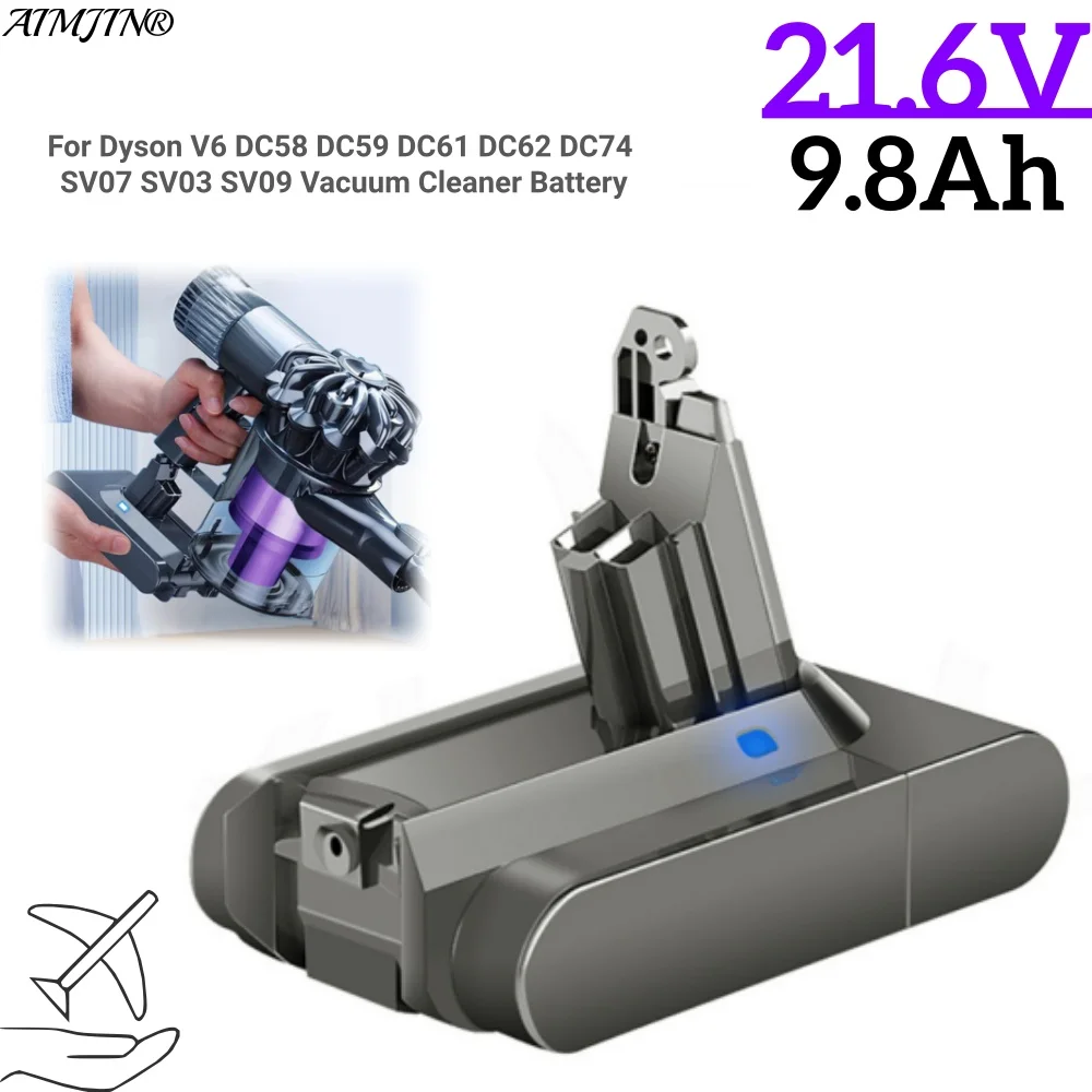 

Новый аккумулятор 21,6 В подходит для пылесоса Dyson V6, аккумулятор DC58 DC59 DC62 DC74 SV09 SV07 SV03