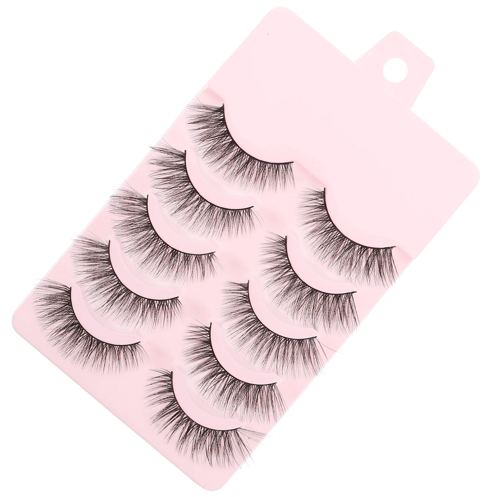 5 Paar falsche Wimpern, natürlicher Look, handgefertigt, lange, dicke Wimpern, angenehm zu tragen, leicht zu entfernendes Make-up-Zubehör, falsche Wimpern