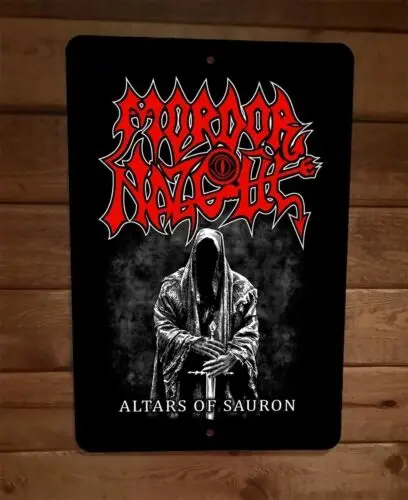 Morbid Mordor Nazgul Altars of Sauron Angel 8x12 Metal Wall Sign