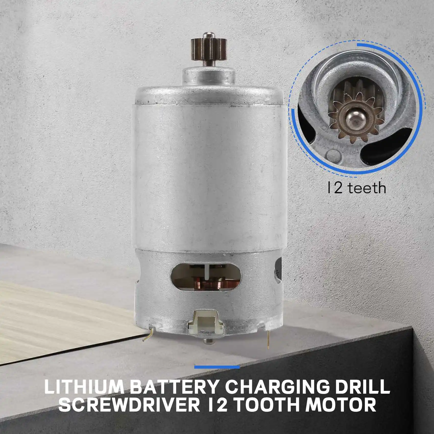 DC Motor 18V For Children Electric Car,RC Ride, Baby Car Electric Motor RS550 Gearbox 12 Teeth Engine-ABQU