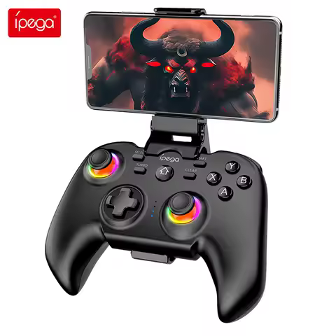 Ipega PG-9115 Wireless Light Up Game Controller for Switch/PS4/Android/iOS/PC/Switch 2 Comes with RGB Atmosphere Light