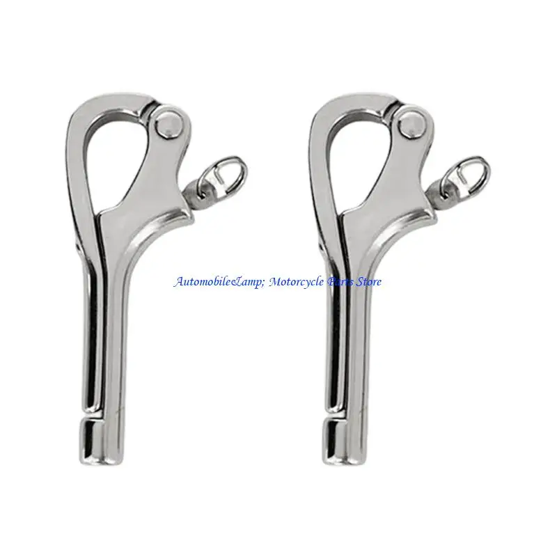 H7BD Stainless Steel Quick Release Railing Hook Hardware with Internal Thread, 2 Pack for Boat Wire Rope and Lines