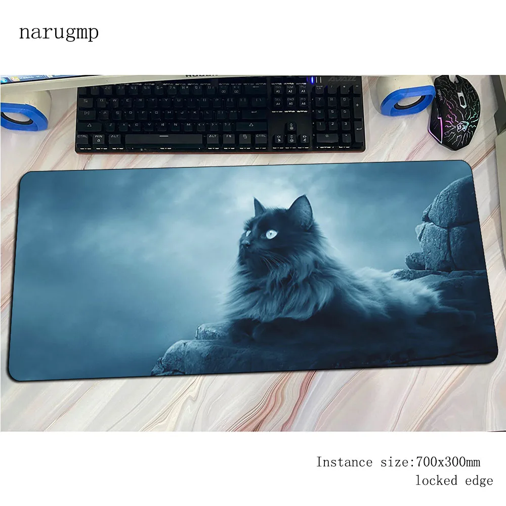 Cats mouse pad gamer Natural Rubber mousepad 70x30cm rubber desk mat Kawaii gaming accessories pc keyboard mats oversized