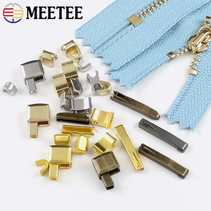 20/50 مجموعات معدنية سستة سدادة سترة حقيبة البريدي عدم الانزلاق الذيل توقف 3 # 5 # 8 # 10 #    U رمز نهاية قفل إدراج دبوس التجنيب الرمز البريدي أطقم إصلاح