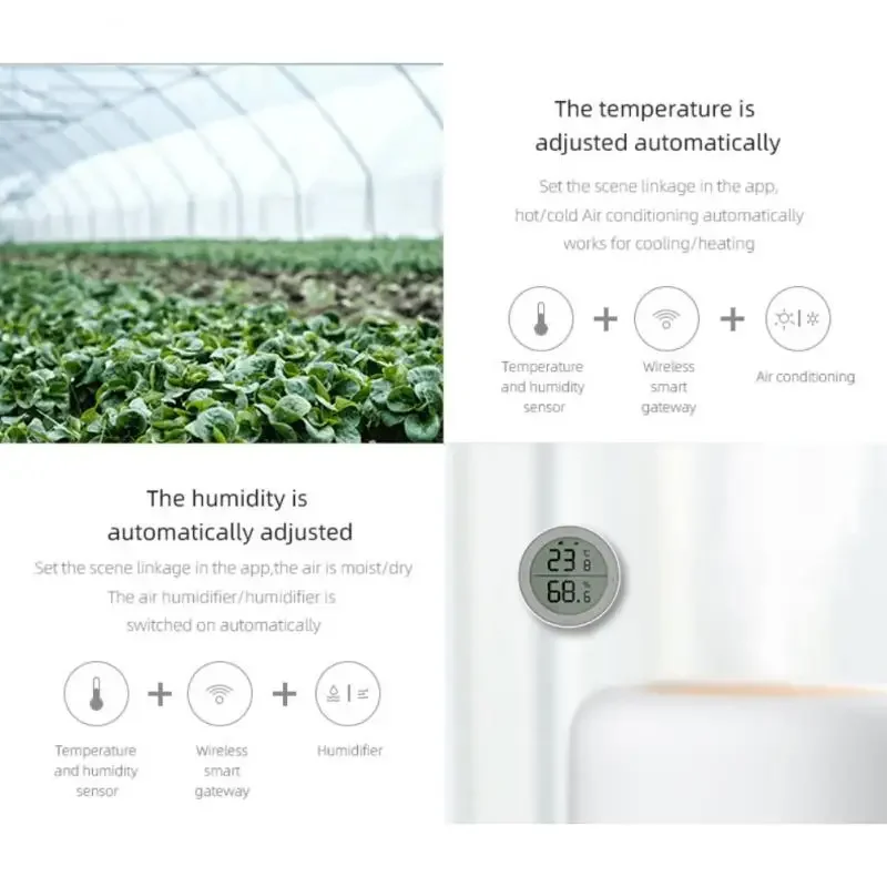 Tuya ZigBee Smart Temperature And Humidity Sensor Seedling Smart Home High Precision With Wire Probe Work With Alexa Google Home