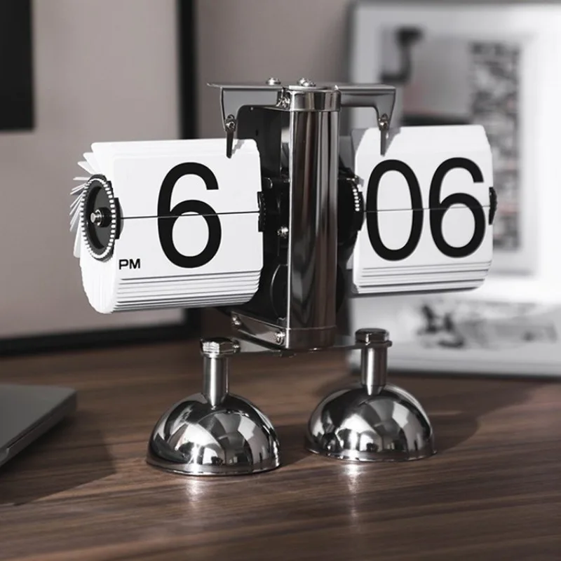 Báscula de equilibrio creativa, reloj Digital con tapa, reloj mecánico de escritorio, adornos minimalistas para escritorio de oficina, decoración del hogar, relojes de mesa