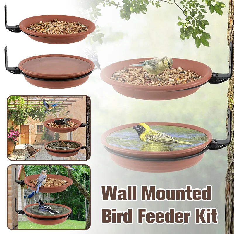 

Deck Mounted Bird Feeders Tray Mount Stable Balcony & Garden Bird Feeders for Attracting Birds Outdoors Detachable Pp Seed