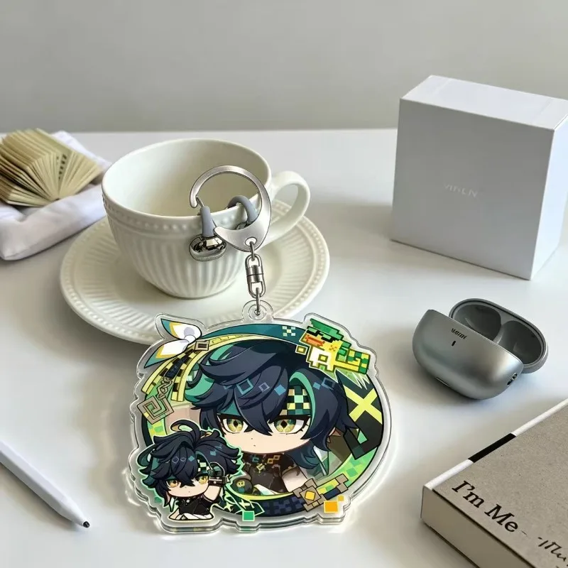 For Genshin Impact Yumemizuki Mizuki  Acrylic Selfmade Keychain Cute Backpack Pendant Key Chain Game Fans Gift Ornaments 5cm