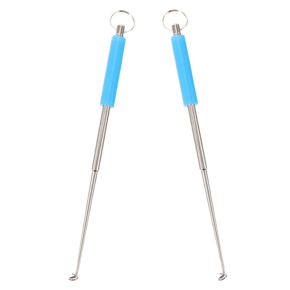 

2PCS Fishing Remover Stainless Steel Extractor Needle Removal Device Fish Hook Remover Needle Reusable Tool
