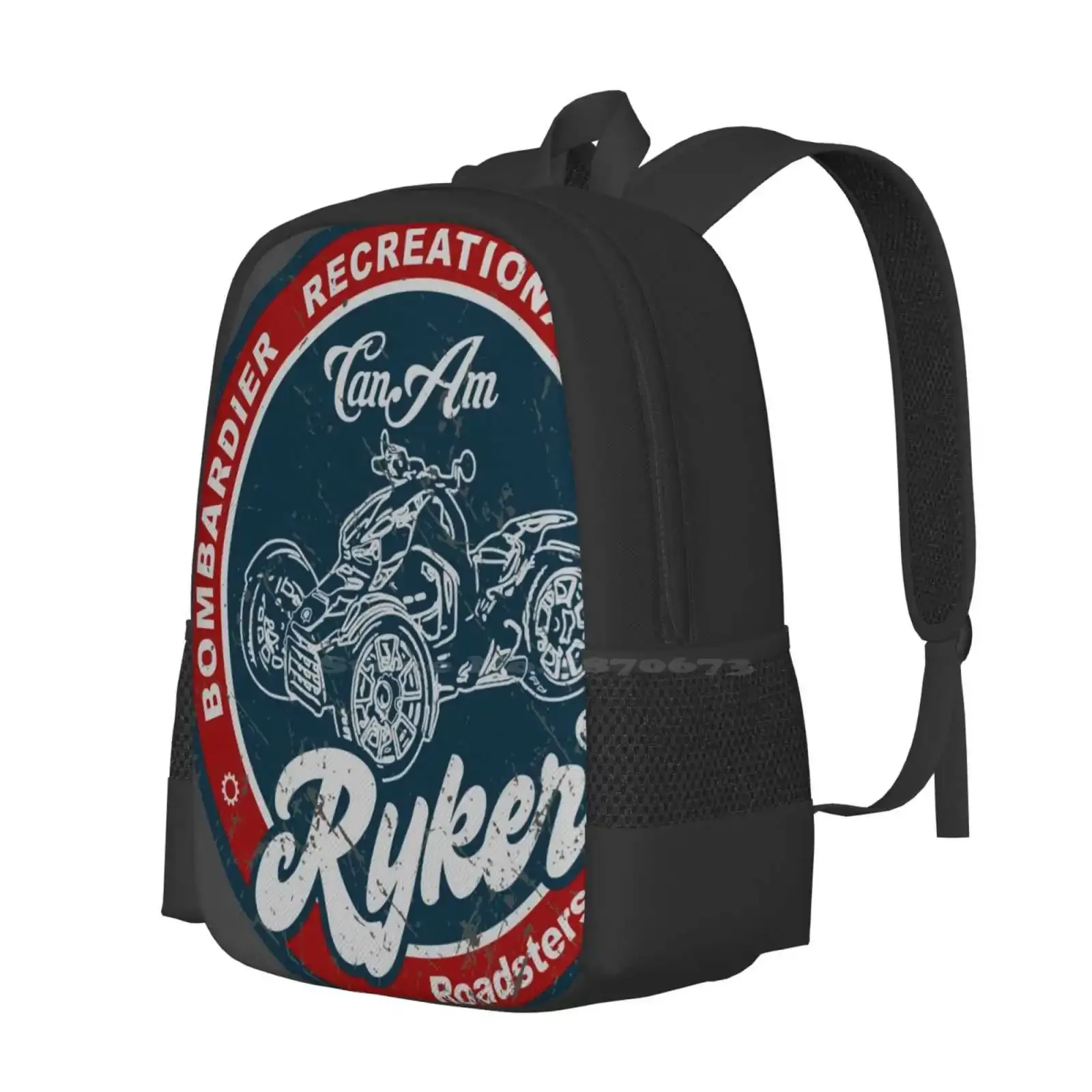 Can-Am Ryker Retro Hot Sale Schoolbag Backpack Fashion Bags Canam Can Am Roadster Ryker Roadsters Trike Motorcycle Biker Logo