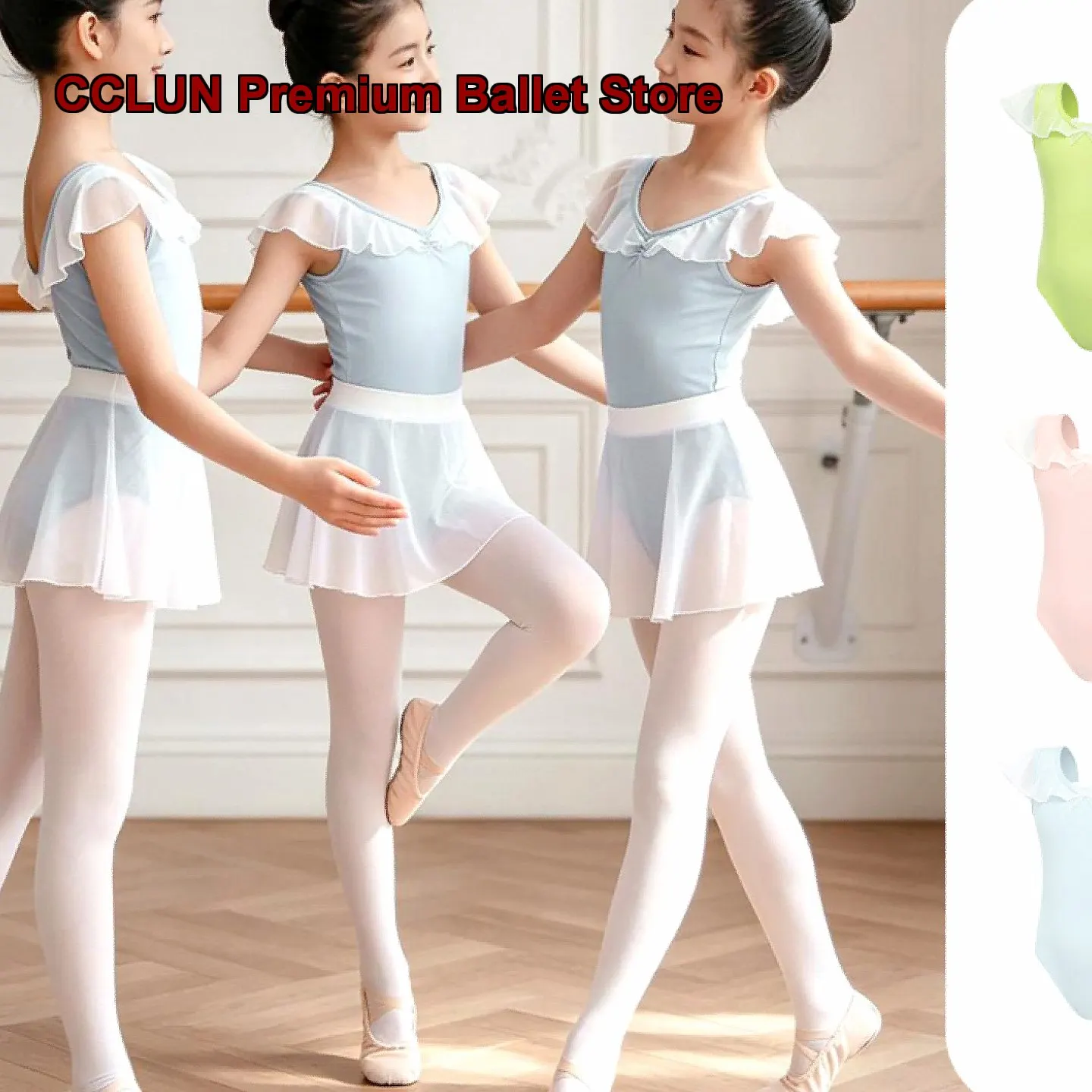 Children's Girls One-Piece Dance Dress Practice Leotard Gymnastics Short Sleeves Kids Jumping Outfit Summer