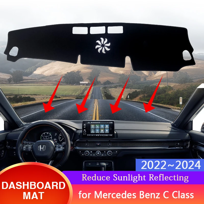 

for Mercedes Benz C Class W206 2022 2023 2024 Car Dashboard Dash Mat Cover Protective Avoid Light Pad Auto Internal Accessories