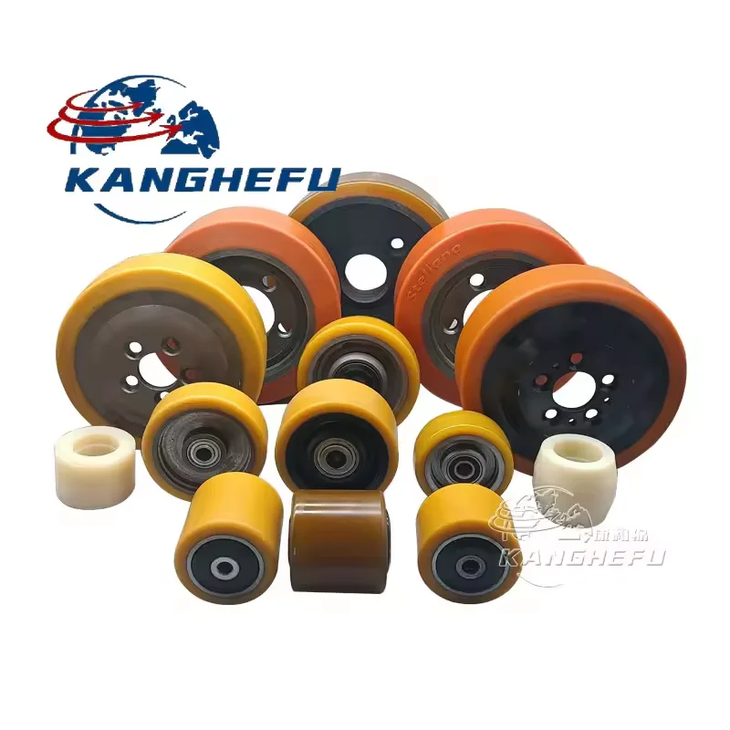Forklift 1157/1165/1166 Walking Wheels Polyurethane 130*55-52 Balance Wheel 0009933409-HDF