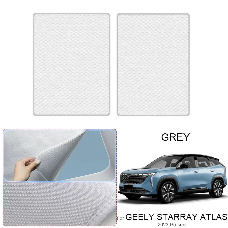Car Suede Fabric Anti-uv For GWM STARRAY ATLAS 2023-2026 Electrostatic Adsorption Sunroof Sunshade Auto Heat Insulation Skylight