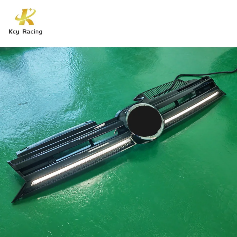 R20 Front Bumper Grill met LED voor Volkswagen VW Golf 6 MK6 R20 R GTI Radiator Grille met Lamp Auto Modificatie