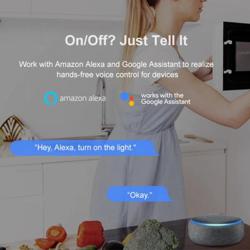 Prise minuterie à distance Portable, prise intelligente Standard américaine, commande vocale pour maison K1KF