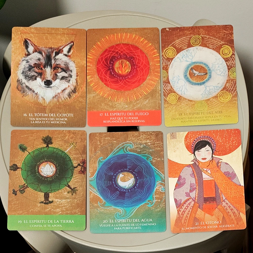 หมอหญิงแห่งความรู้ - 10.5*7.5 ซม. 49 ใบ การ์ดลักษณะนิยมของหมอผีเพื่อการบำบัดและเสริมพลัง (ฉบับภาษาสเปน)