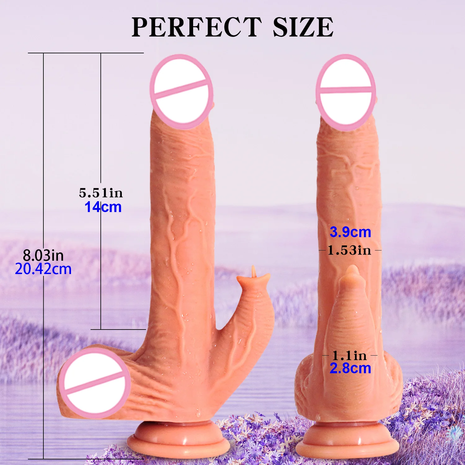 تلسكوبي دسار هزاز التحكم عن بعد كبير وهمية ديك مثير الكبار تهتز واقعية التدفئة دسار لتحفيز المهبل الشرج #6