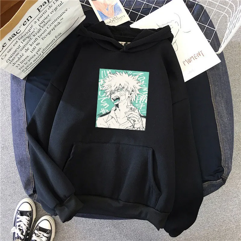 

My Hero Academia Print Unisex Hoodies Japanese Anime Bakugou Katsuki Printed Men's Hoodie Streetwear Casual Men Sweatshirts