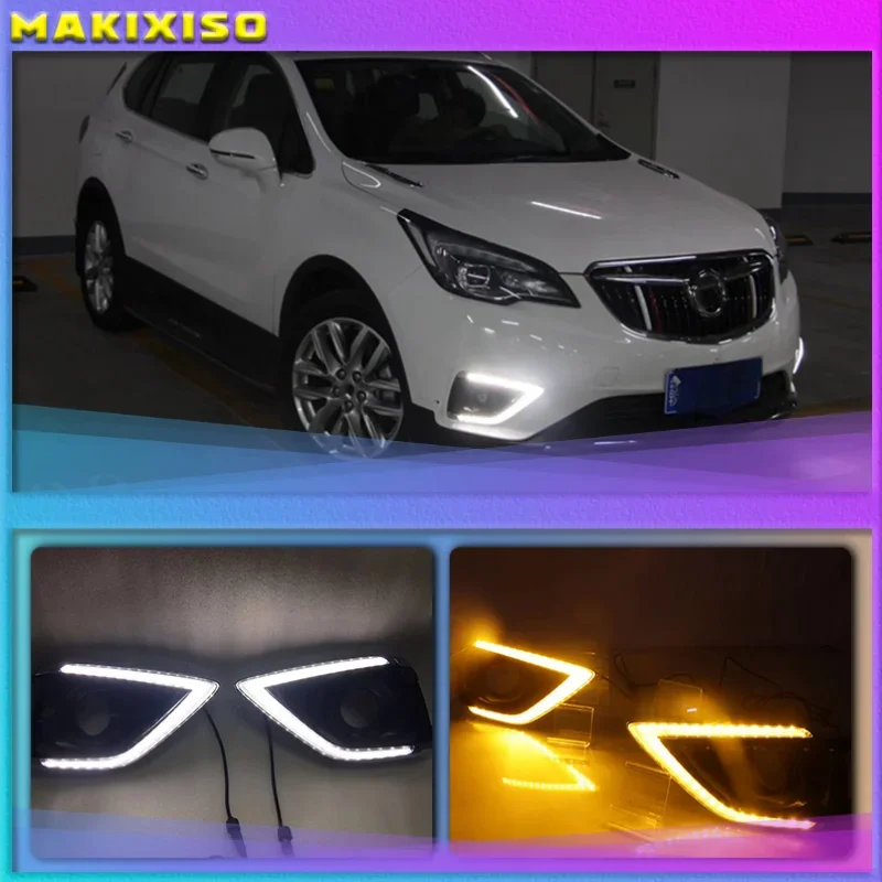 

2pcs For Buick Envision 2018 Car LED DRL Daytime Running Lights White Driving Light Waterproof Car Styling