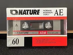 Authentic Nature 60 Minutes Normal Position Type 1 Recording Blank Cassette Tapes.