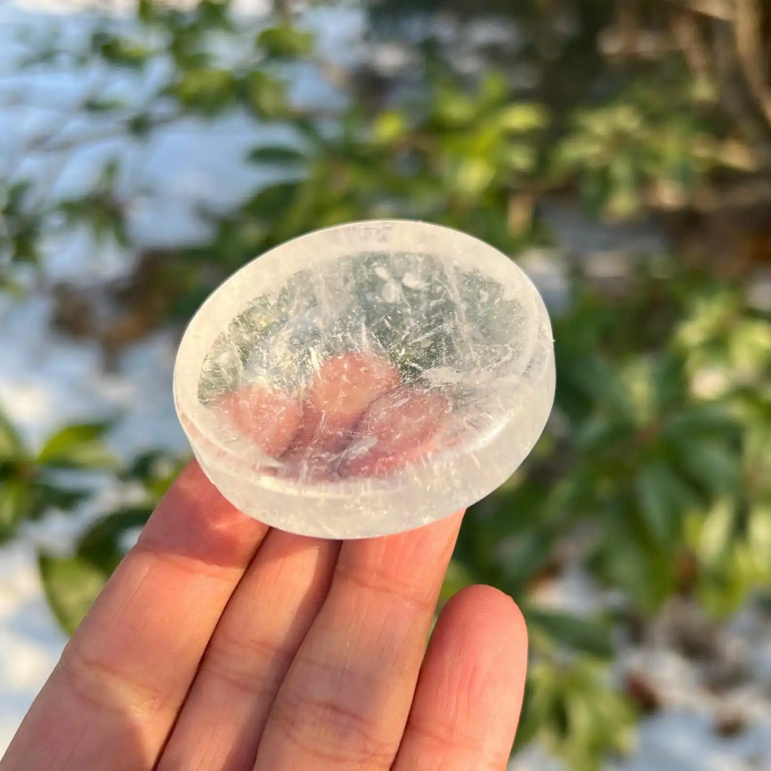

Natural Clear Quartz Small Bowl Carving, Hand Polished Crystal Craft, Healing Mineral Stone Home Desktop Decor Art Ornament Gift
