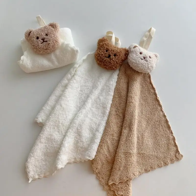 Cute Baby Hand Towels For Kids Fast Absorbent Fingertip Towel Quick Drying Soft Material Animal Pattern For School Sink
