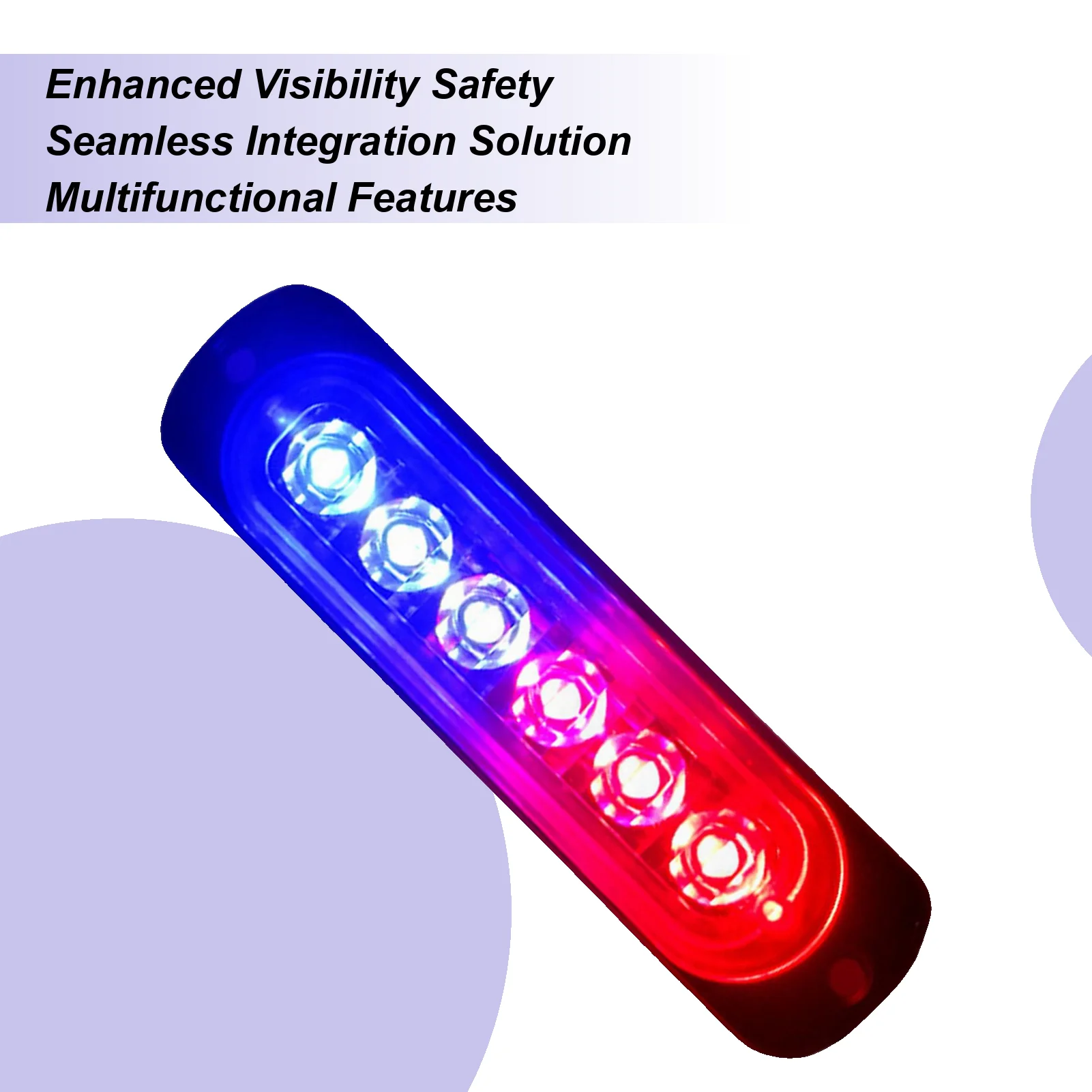 

LED Lights For Truck Bright 6-LED Strobe Light Automotive Replacement Supplies For Highway Urgency Work Personal Motorcycle