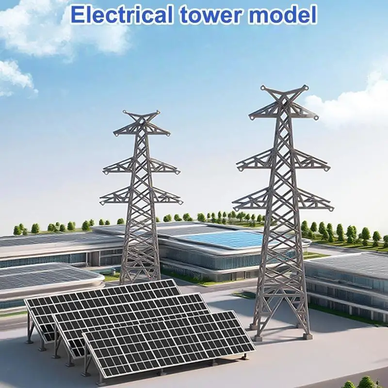 1:100 1:200 Mini ABS Electric Power Tower Model for Architectural Teaching Classroom Setup Scenery